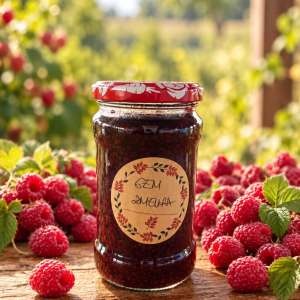 Gem de zmeura- borcan 314 ml- ferma Bio Mironesti